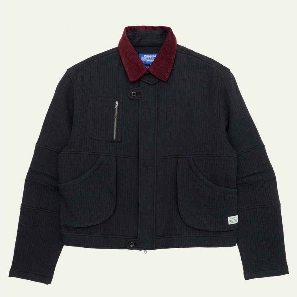 Paratodo Pine Blouson Jacket in Black Quilt